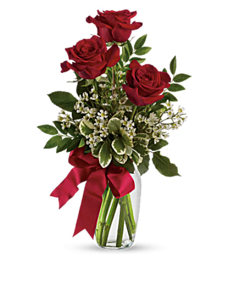Thoughts of You Bouquet with Red Roses