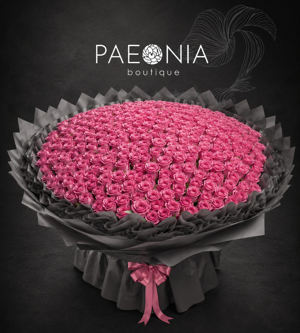 Pink Roses Bouquet - 300-1000st