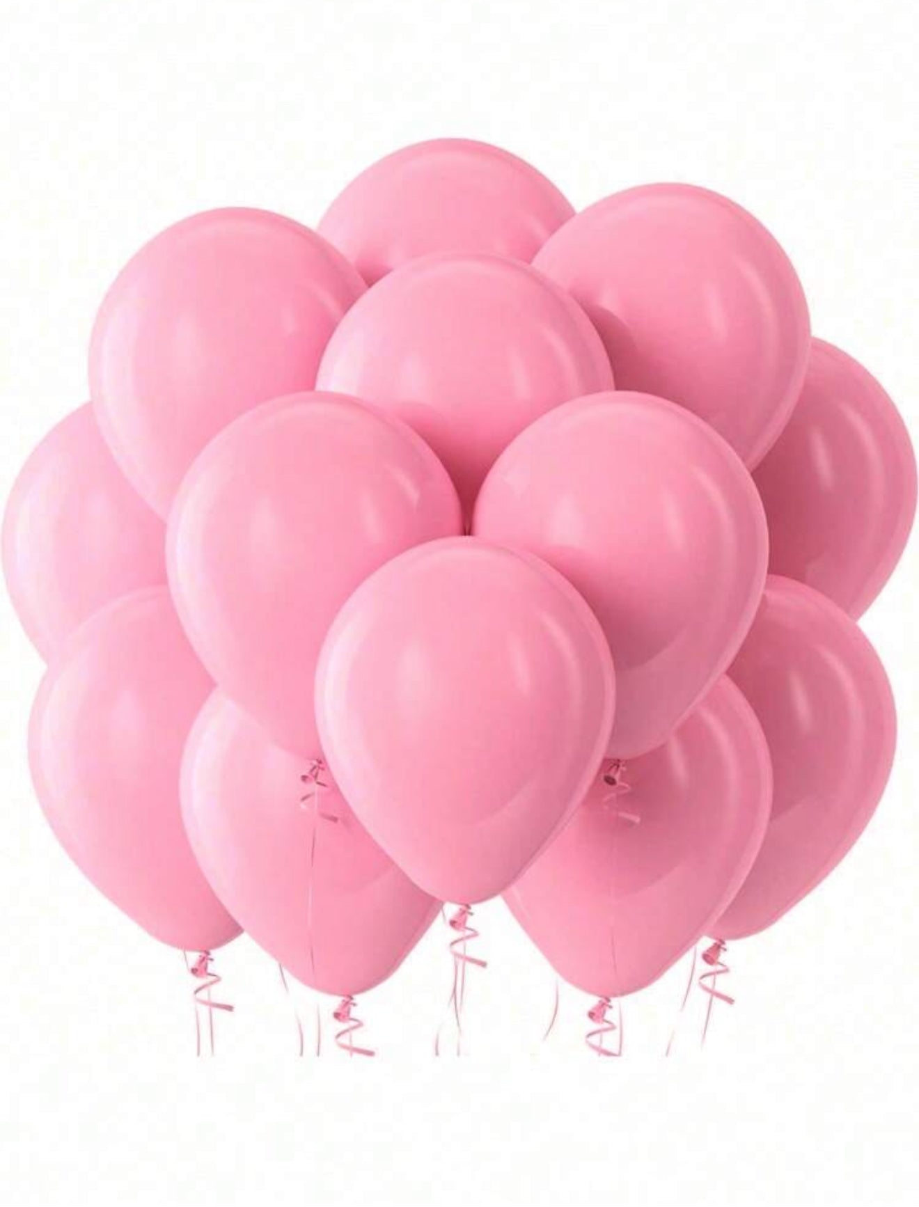 Pink Latex Balloons 12" + Helium