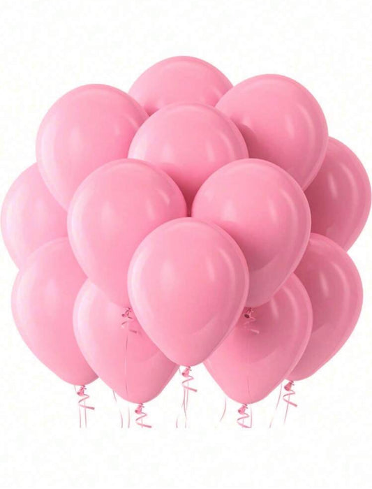 Pink Latex Balloons 12" + Helium