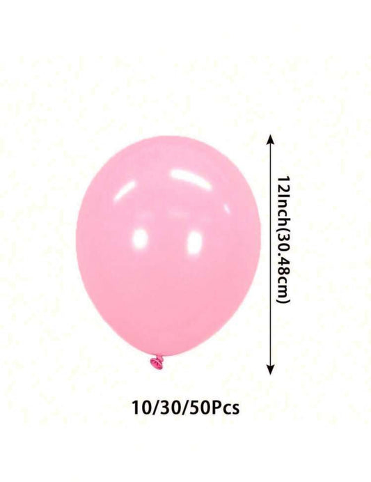 Pink Latex Balloons 12" + Helium
