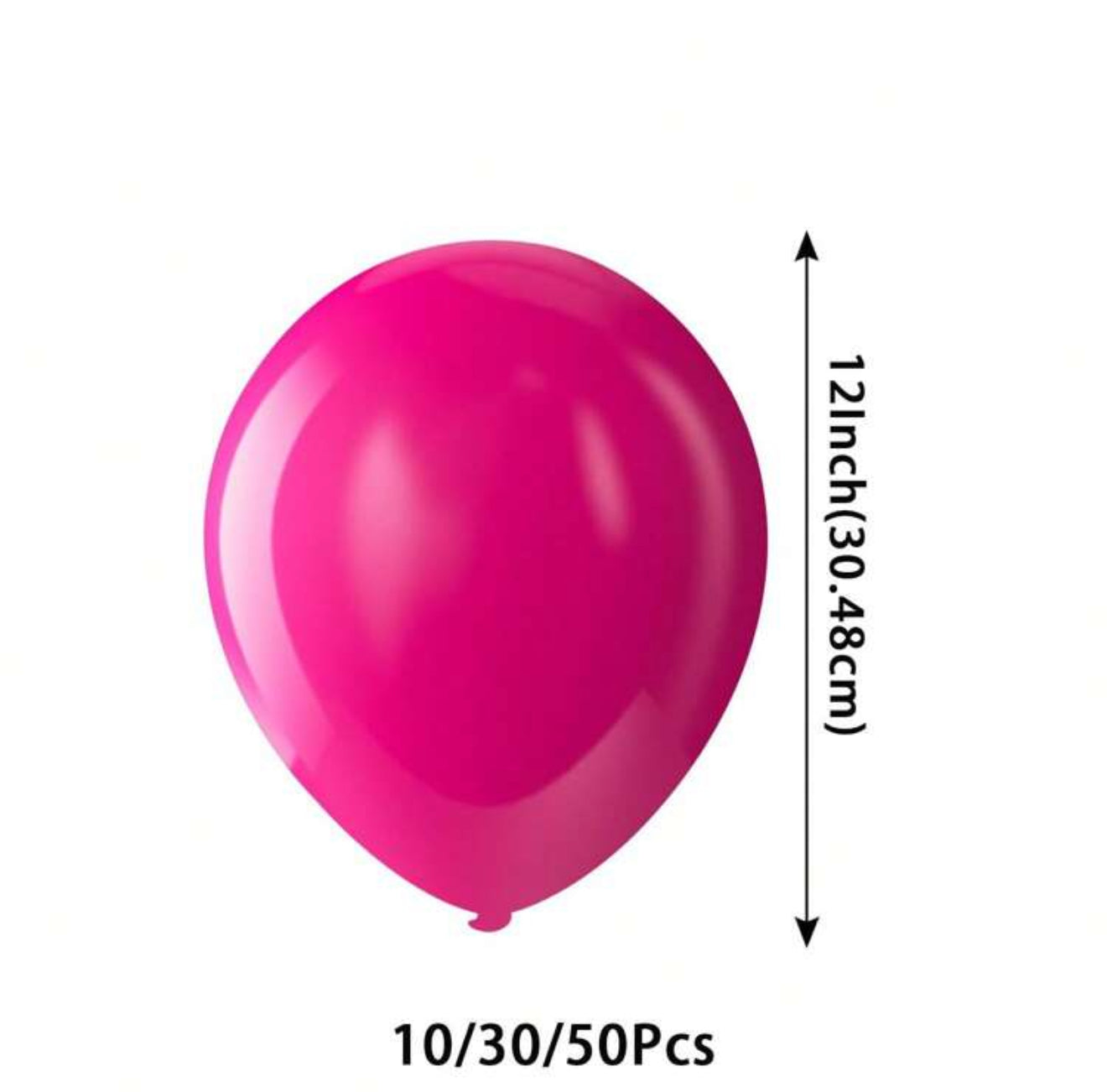 Hot Pink Latex Balloons 12" + Helium