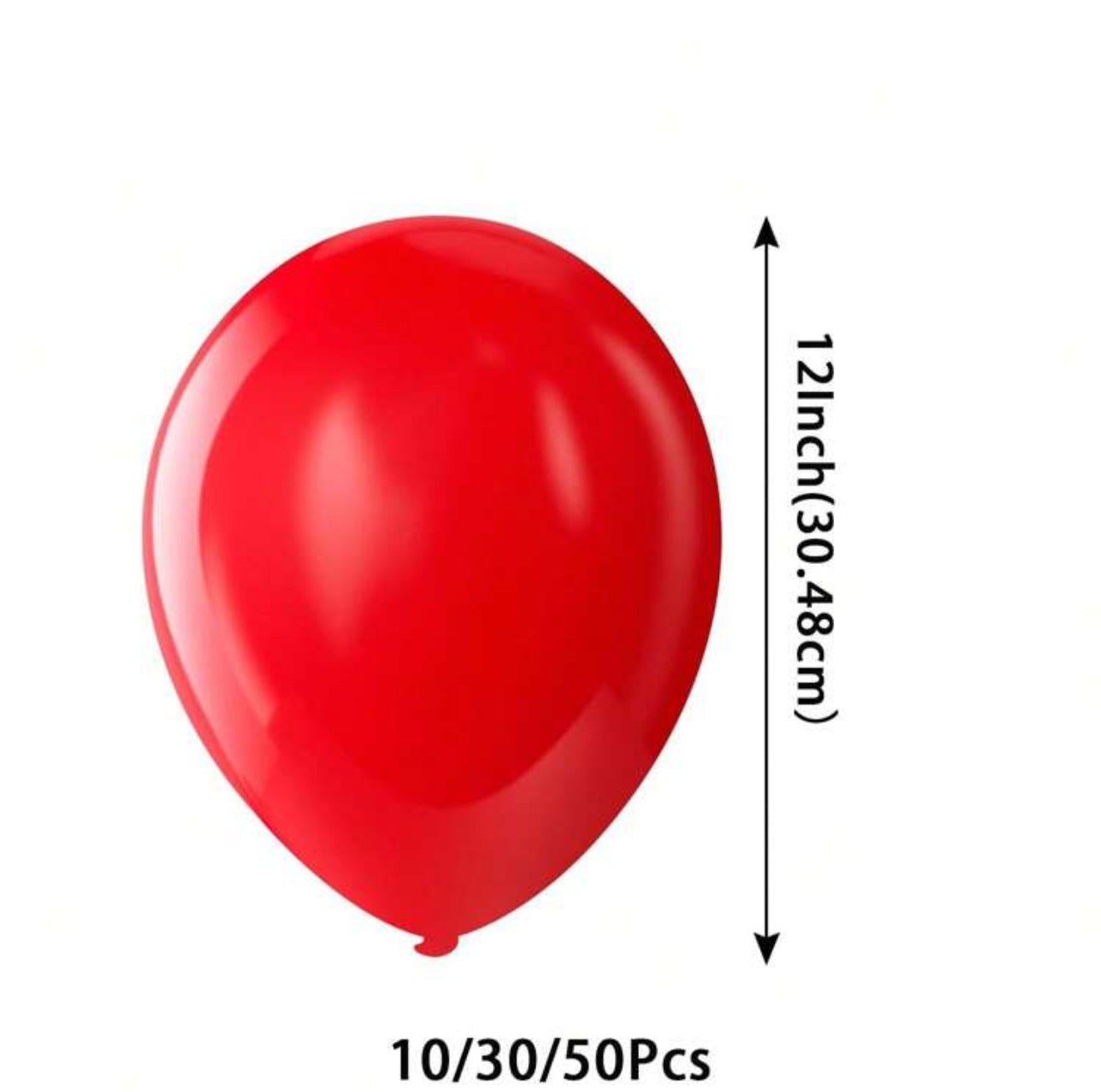 Red Latex Balloons 12" + Helium