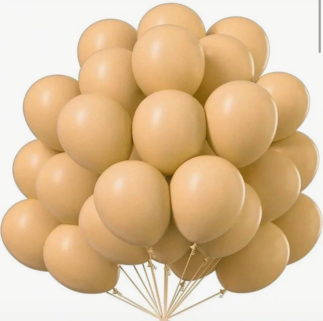 Silk Cream Latex Balloons 12" + Helium