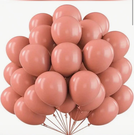 Silk Pink Latex Balloons 12" + Helium
