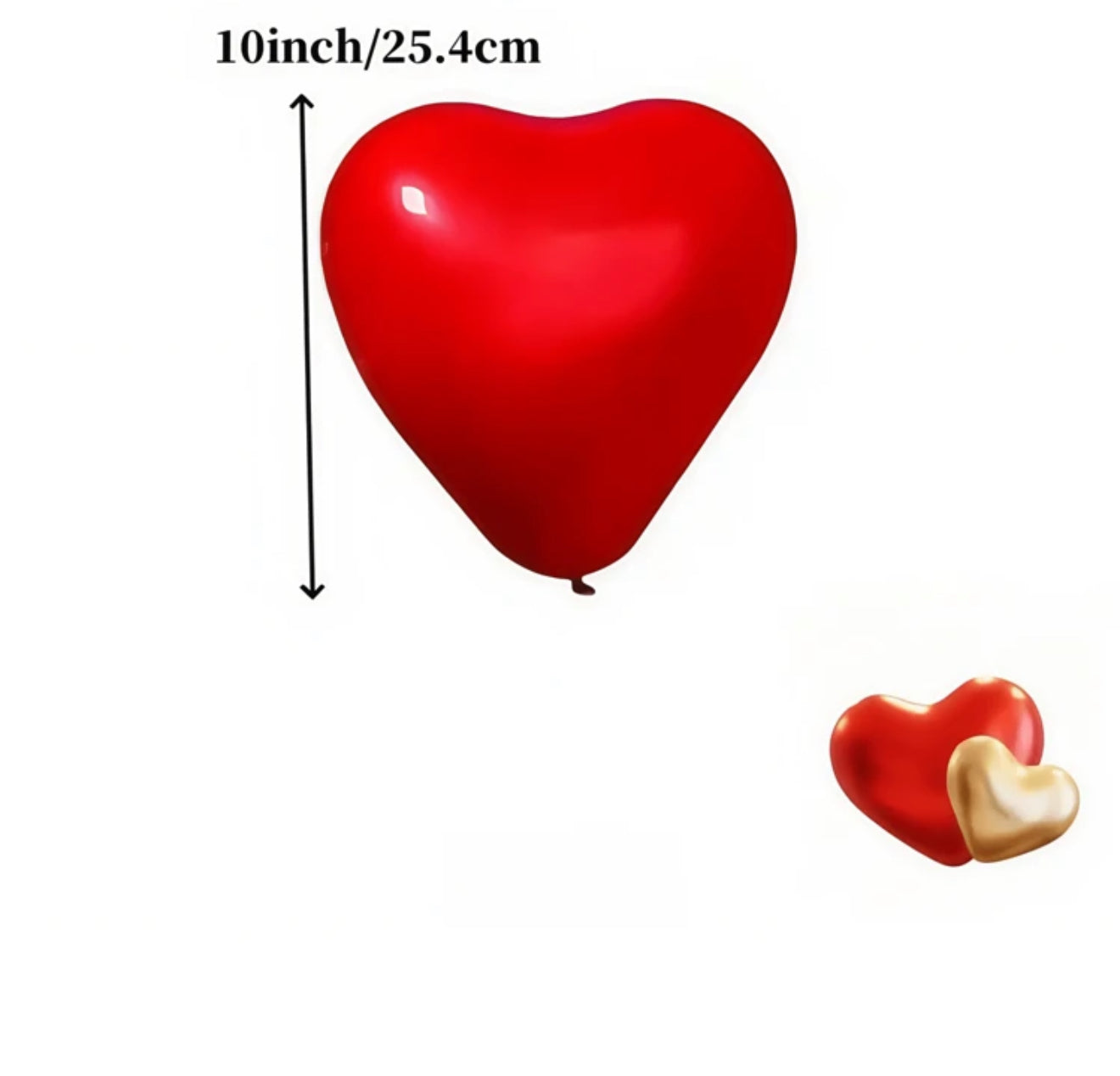 Red Heart Latex Balloon 10" + Helium
