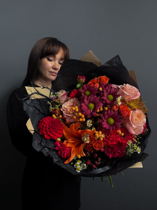 4.THE EMPEROR - mums, gerbera, dahlia, gladi