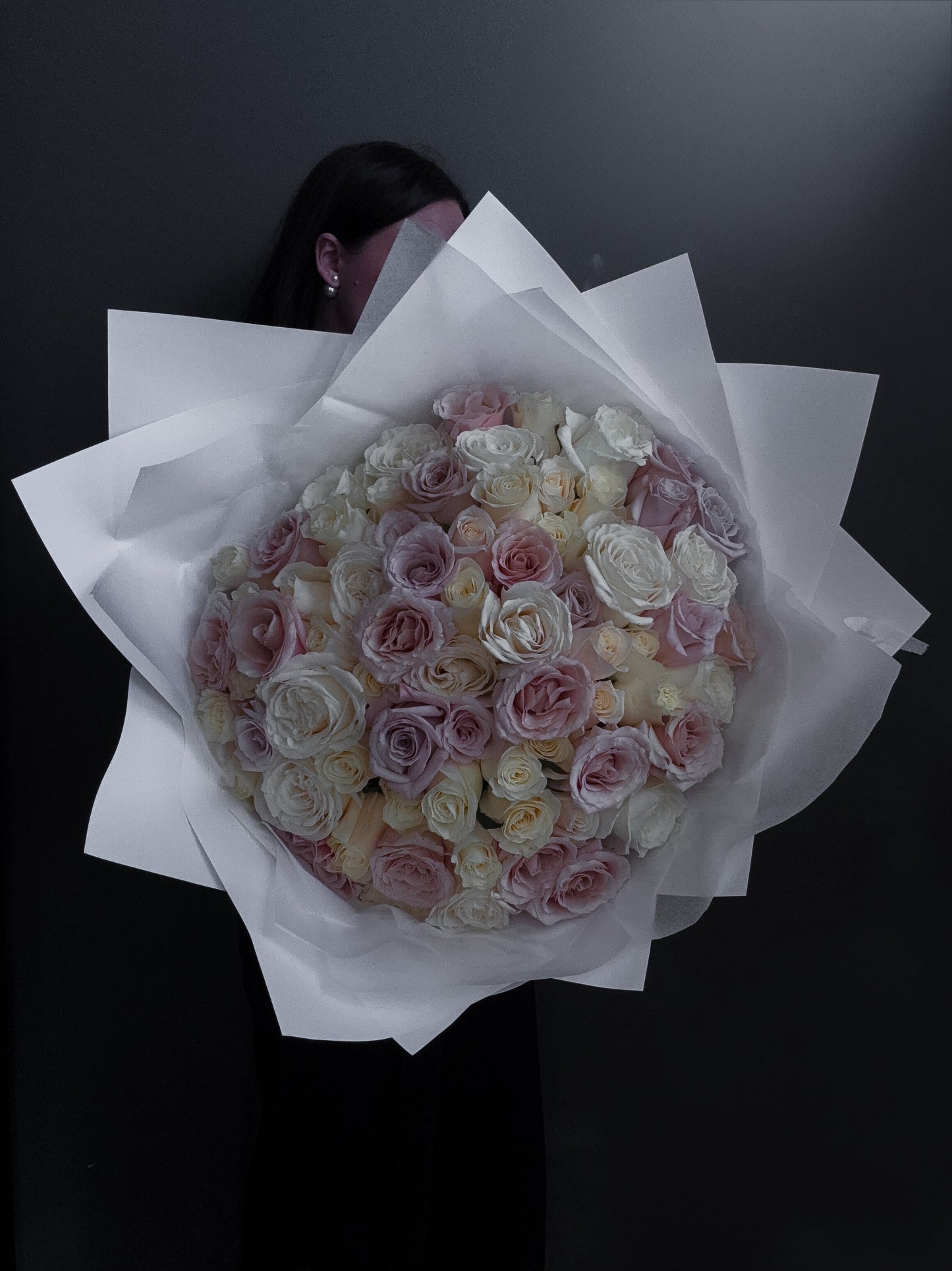 101 Pastel Silver Roses, 50-60sm