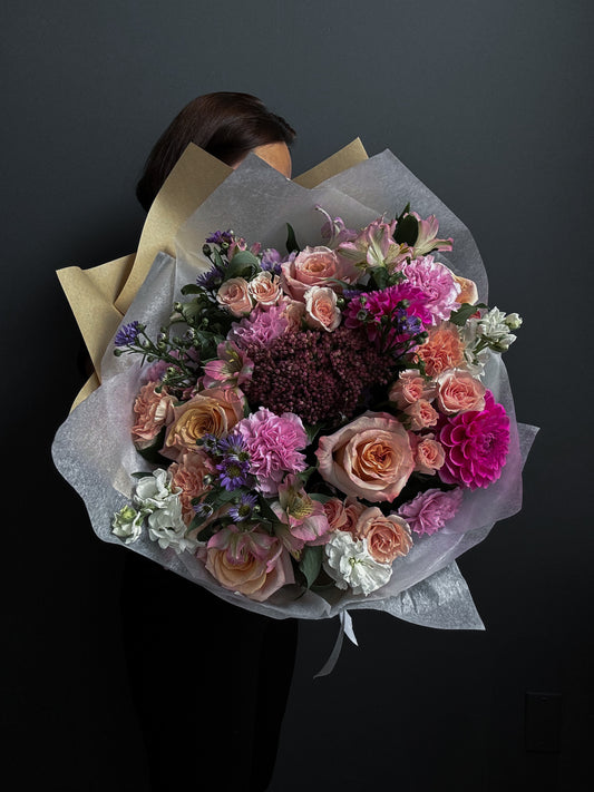 14.TEMPERANCE - dahlia, carnation. roses, alstro, fillers
