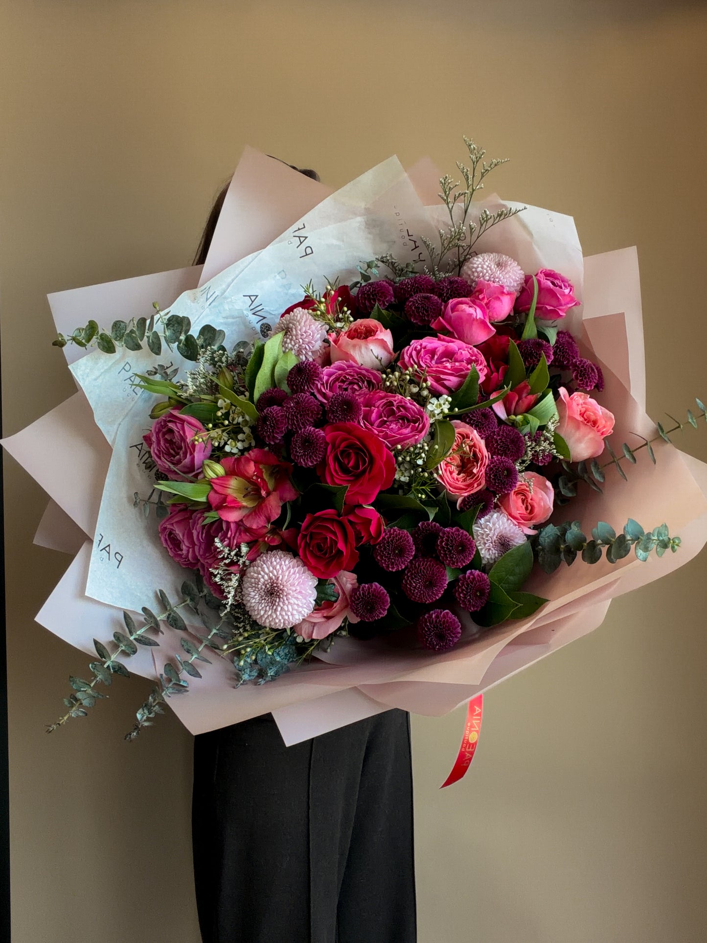 #4 Velvet Romance Bouquet – Garden Roses & Deep Berries