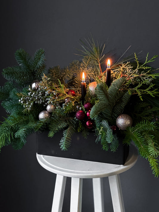 #3 Holiday Table Box with Candles – Black & Bold Edition