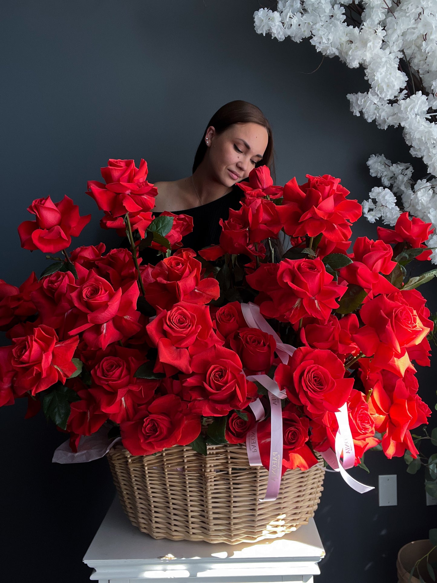 Red roses, 100pcs