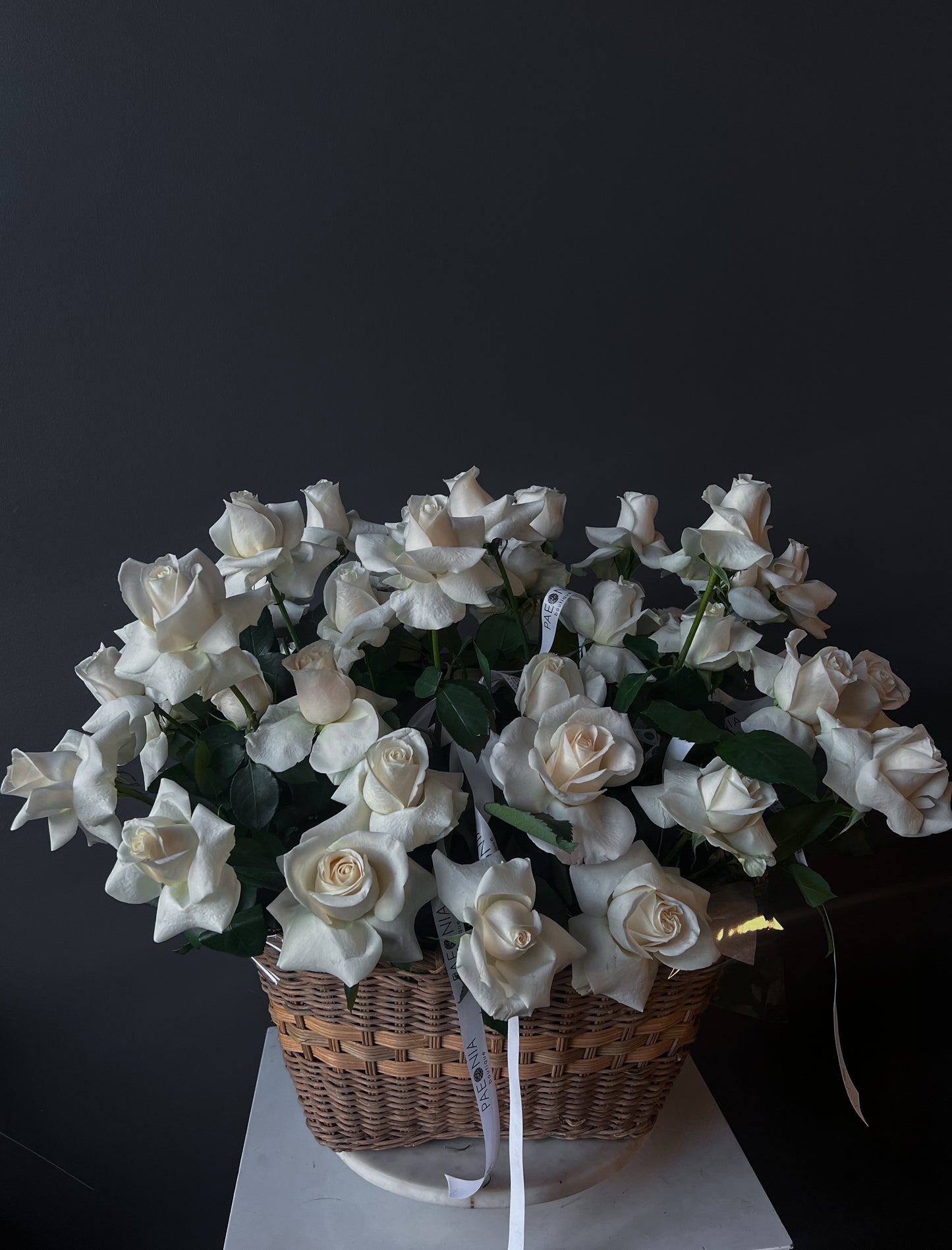 White roses, 50pcs