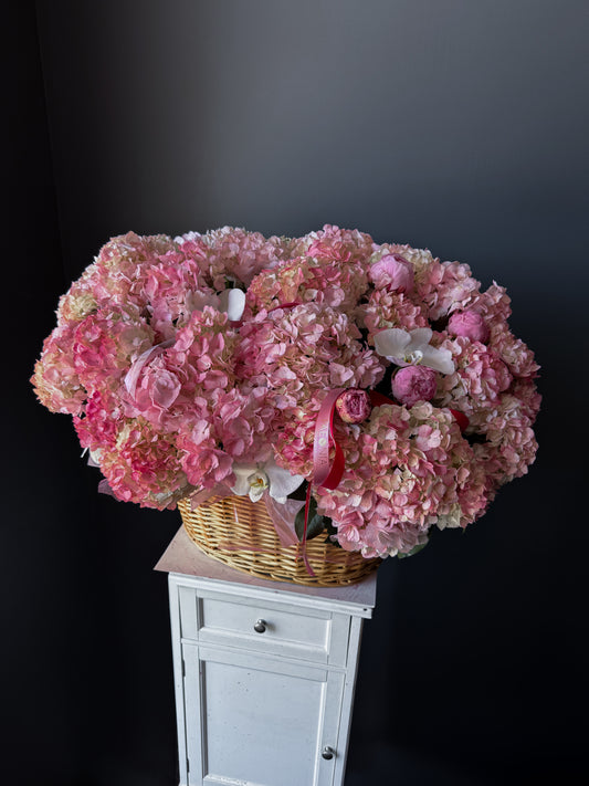 Hydrangea & Orchid Basket