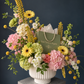Van Cleef & Arpels Inspired Floral Arrangement - gerbera, eremurus, hydrangea, craspedia