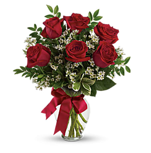 Thoughts of You Bouquet with Red Roses