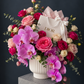 Dior Inspired Floral Arrangement - orchid, peony rose, eucalyptus