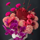 Valentino Inspired Floral Arrangement - hydrangea, orchid, peony roses, carnation