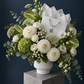 Apple Inspired Floral Arrangement - dahlia, anthurium, hydrangea