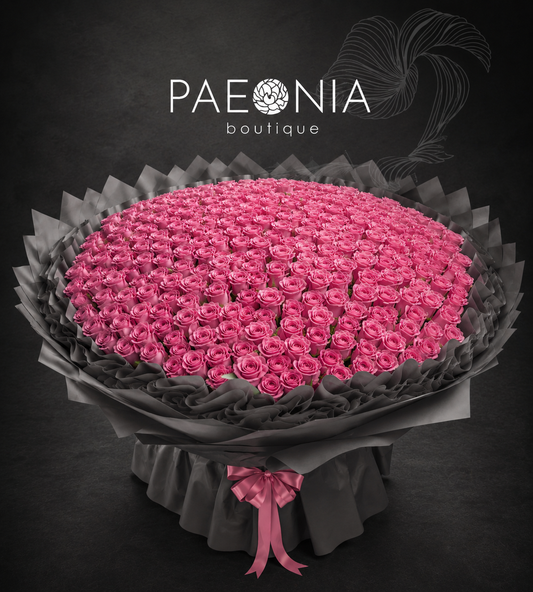 Pink Roses Bouquet - 300-1000st