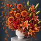 Fendi Inspired Floral Arrangement - lily, hydrangea, dahlia, pumpkin