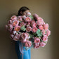 Peach Garden Roses Box Julliette  – Elegant Floral Arrangement