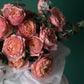 Peach Garden Roses Box Julliette  – Elegant Floral Arrangement