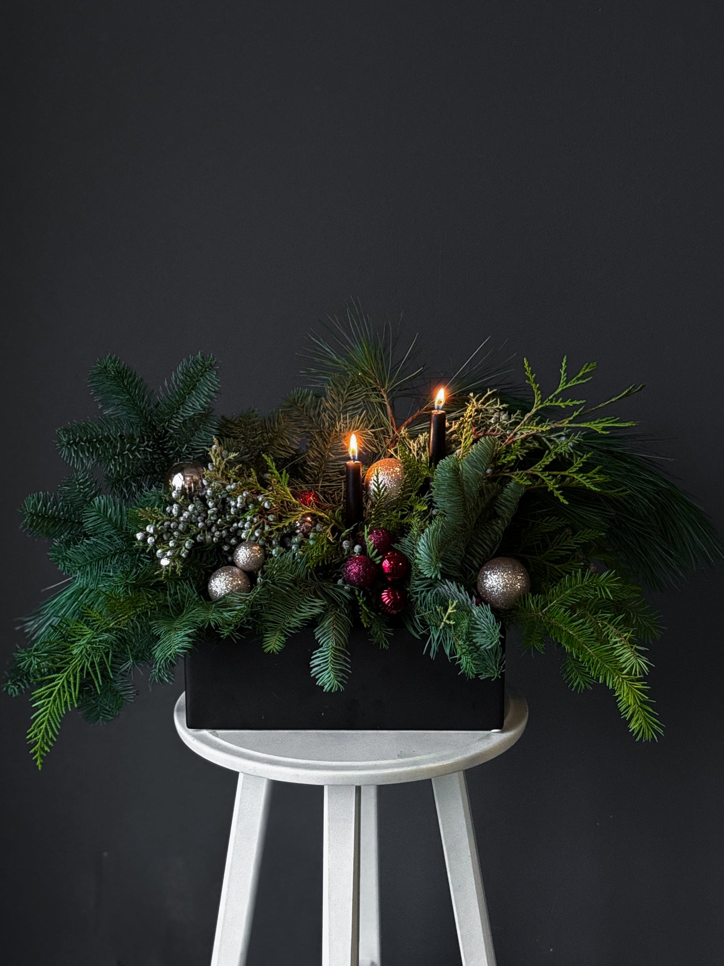 #3 Holiday Table Box with Candles – Black & Bold Edition