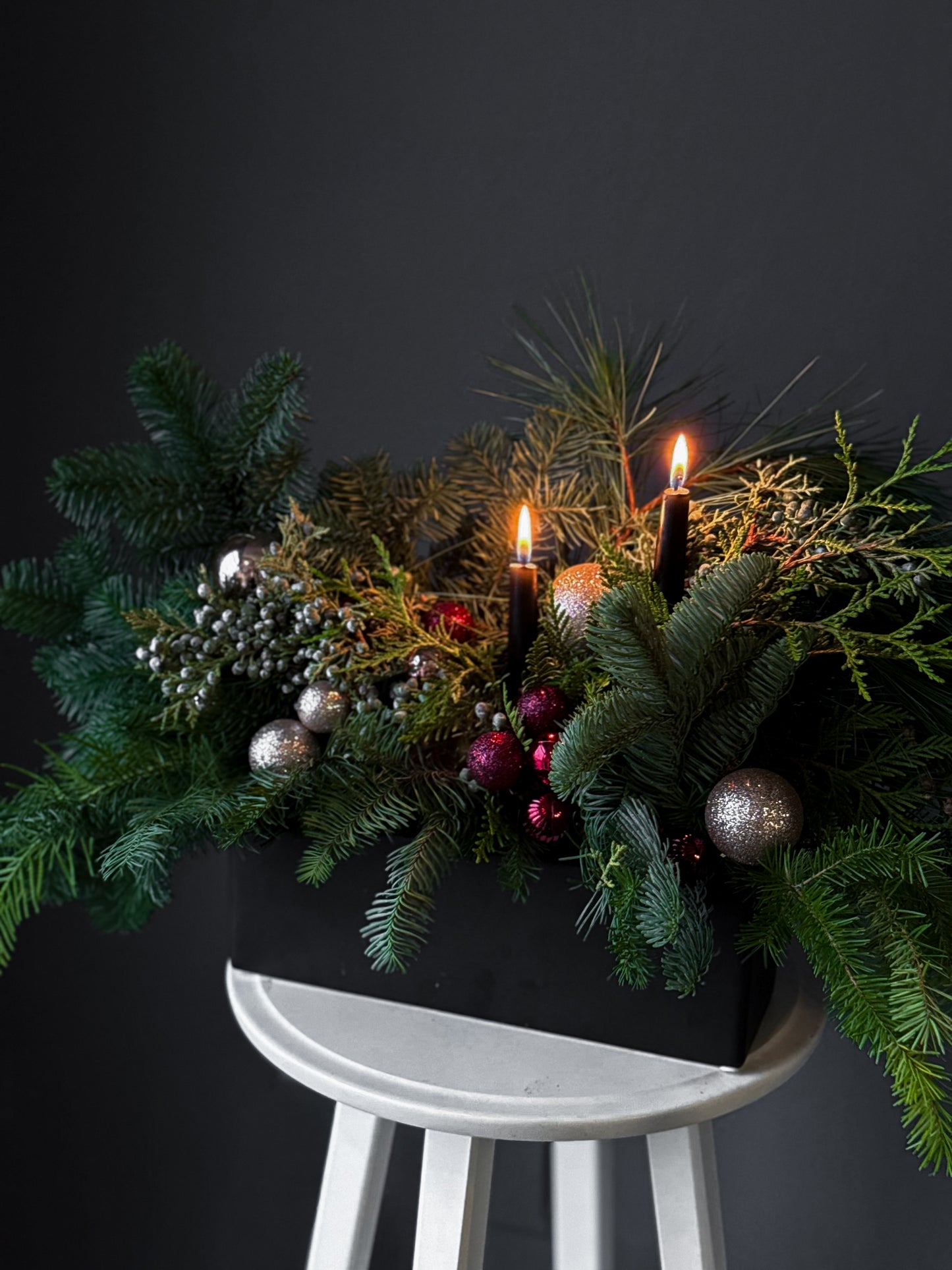 #3 Holiday Table Box with Candles – Black & Bold Edition