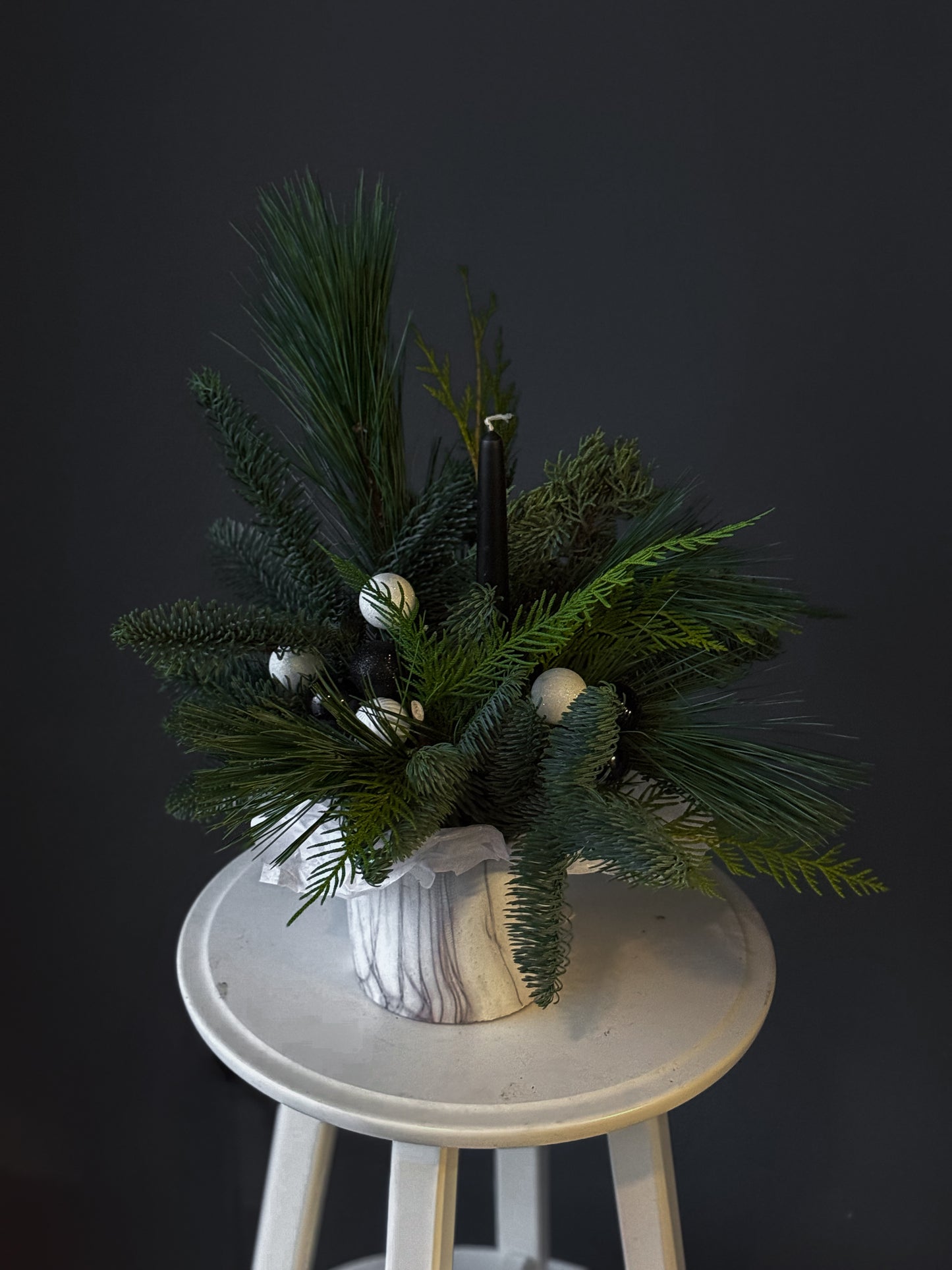 #6 Mini Marble with Candle – Monochrome Touch