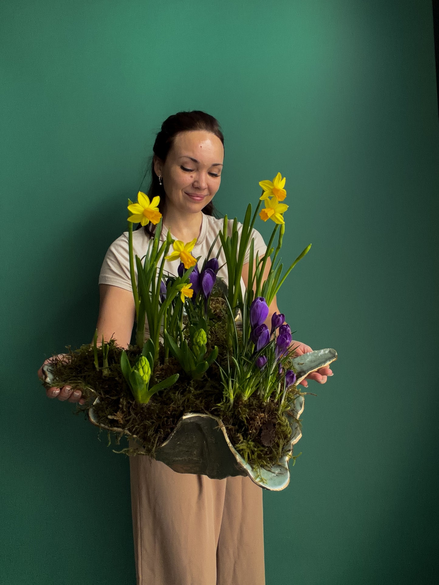 #5 Spring Bloom Garden – Premium Living Arrangement (Narciss+Crocus+Hyacinth+Muscar)