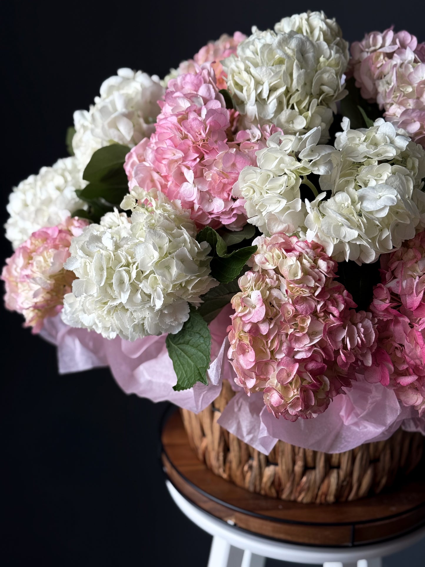 Pink Hydrangea Basket