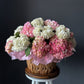 Pink Hydrangea Basket