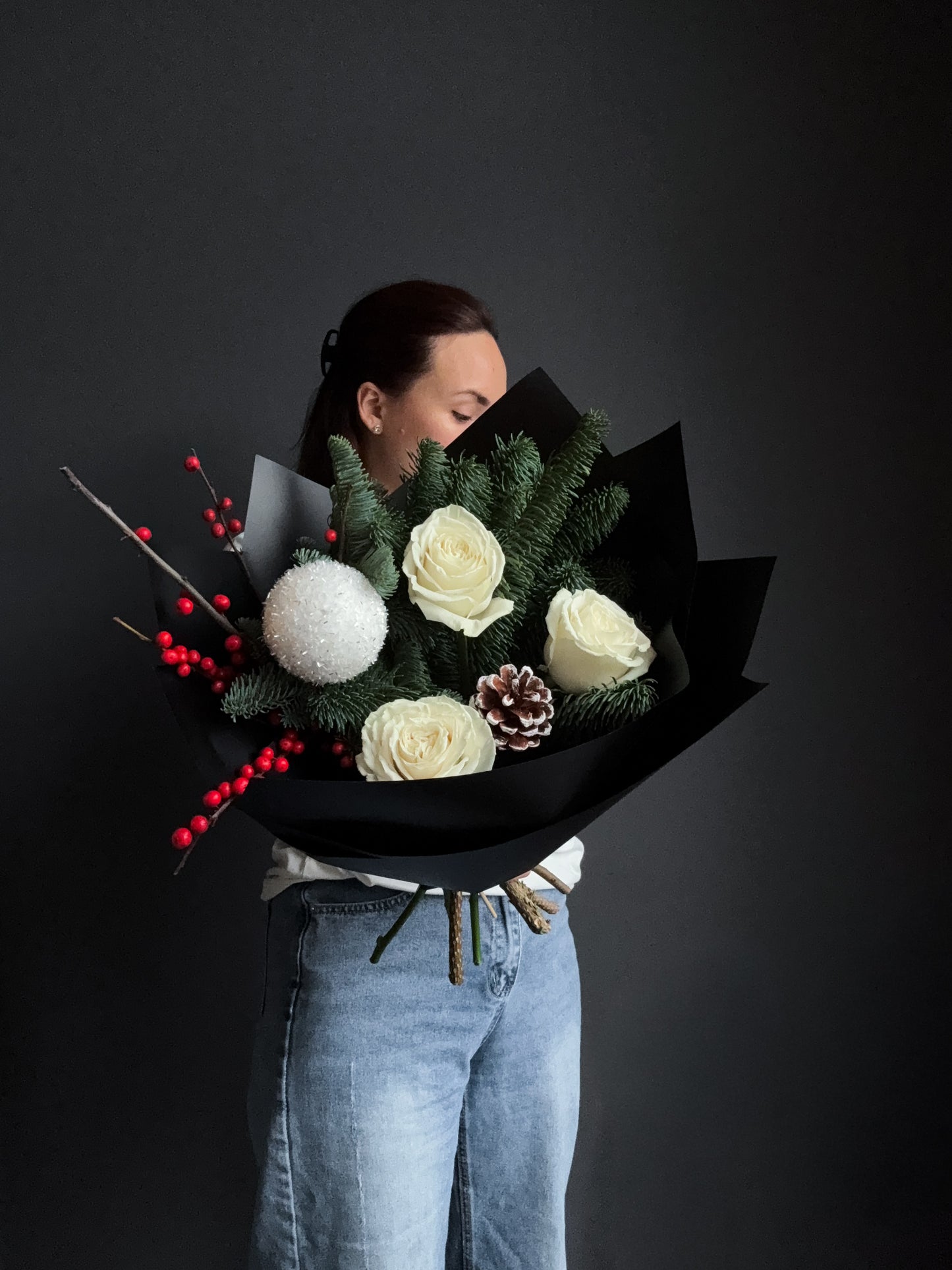Holiday Bouquet – Black & Ivory Edition